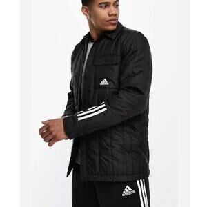 Adidas HG8706 Originals Itavic 3S Light Shirt Quilted Puffer Jacket Black sz XL